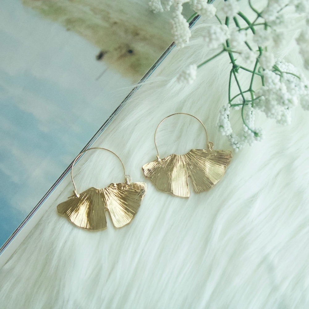 Ginkgo Leaf Earrings